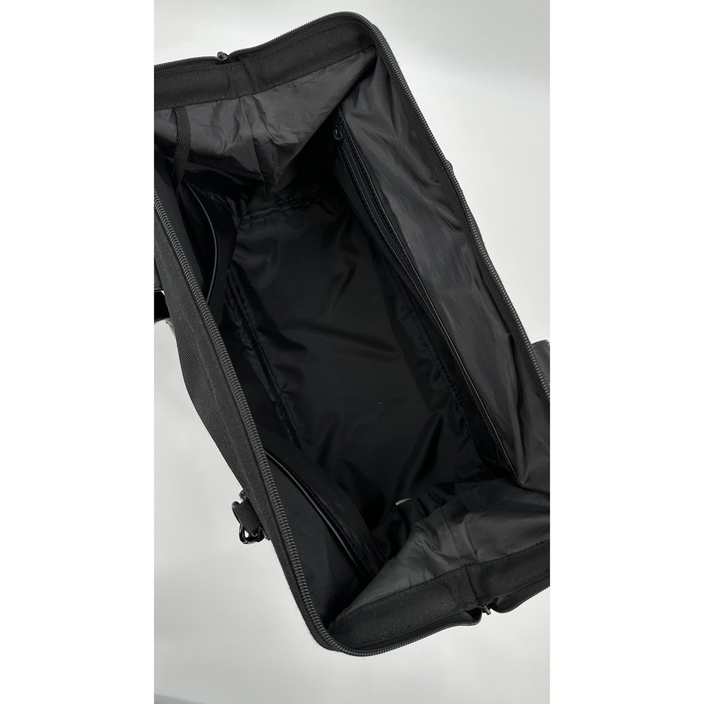 BEIS The Mini Weekender Convertible Bag Black Canvas Vegan Leather Travel Tote - Picture 9 of 9